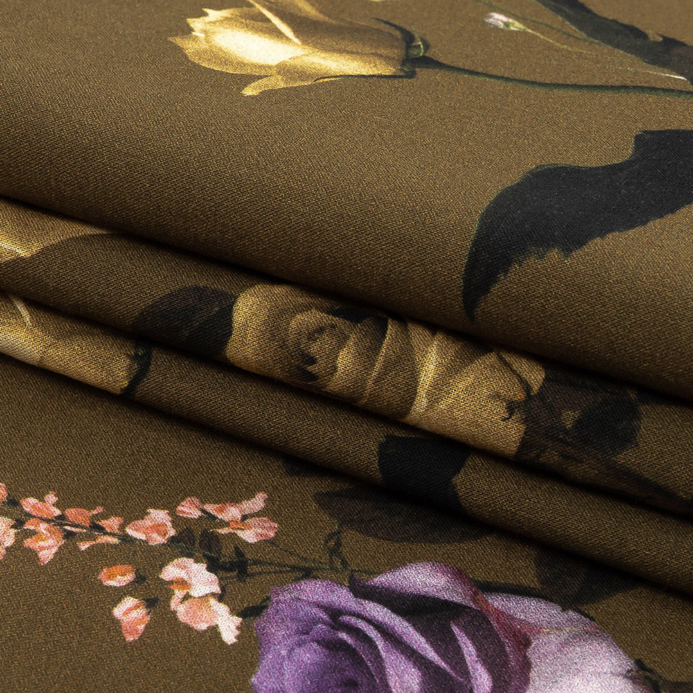 Cotton Voile - Olive Floral - Rosa da Selva Print - Mood Exclusive Rio Collection - Joann Fabrics