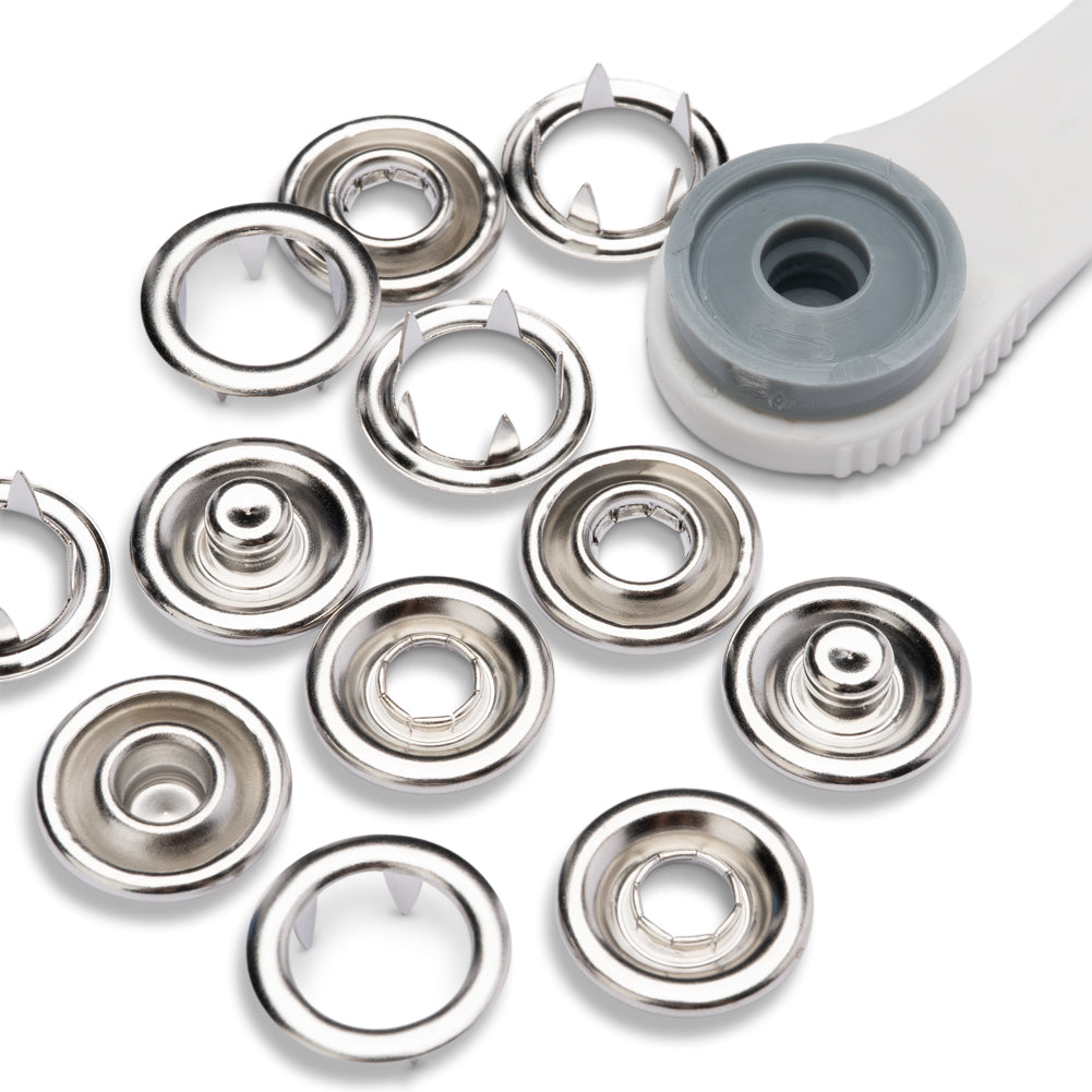 Prym Jersey Press Fasteners and Tools - Silver 18mm - 6pc - Joann Fabrics