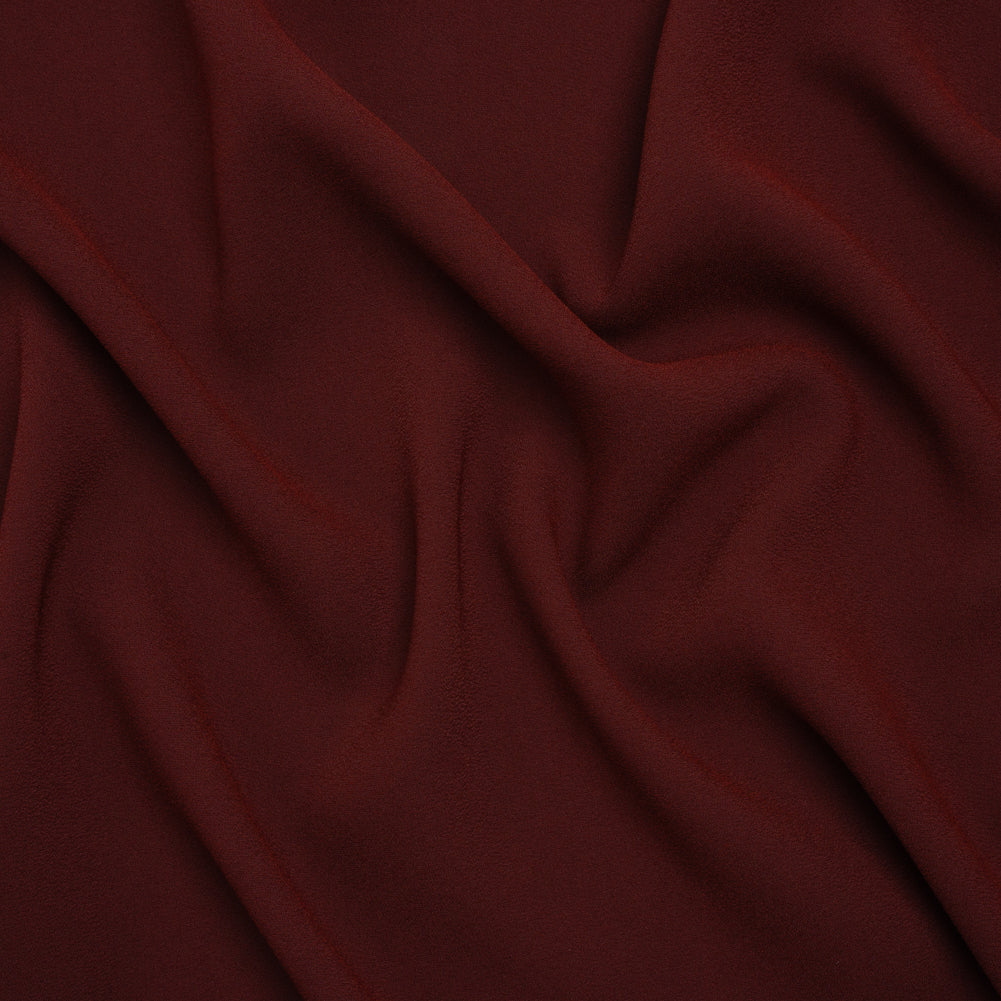 Stretch Polyester Crepe by Alex Perry - Bordeaux - Designer Deadstock - Joann Fabrics