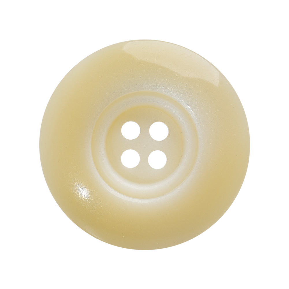Plastic 4-Hole Button - 44L/28mm - Creamy Beige Tire Rim with Stairstep Center - Joann Fabrics