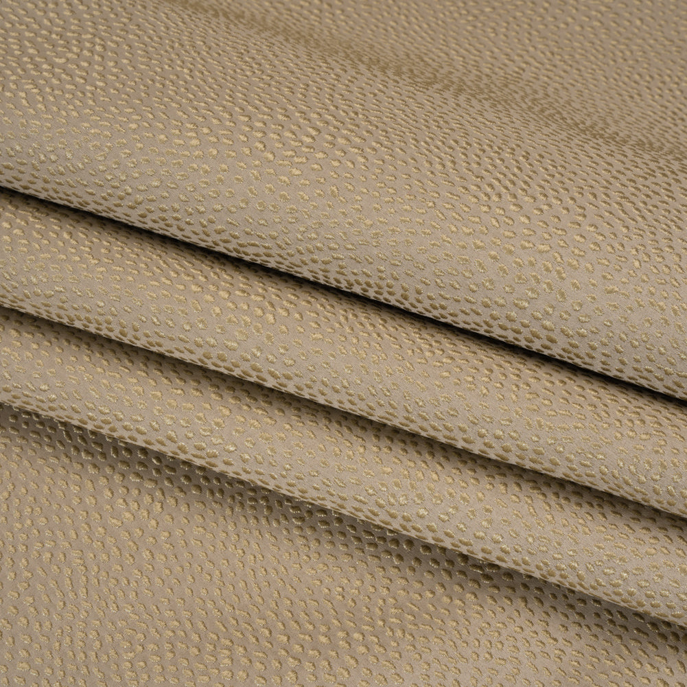 Recycled Polyester Jacquard - Taupe Little All-Over Spots - British Imported - Joann Fabrics