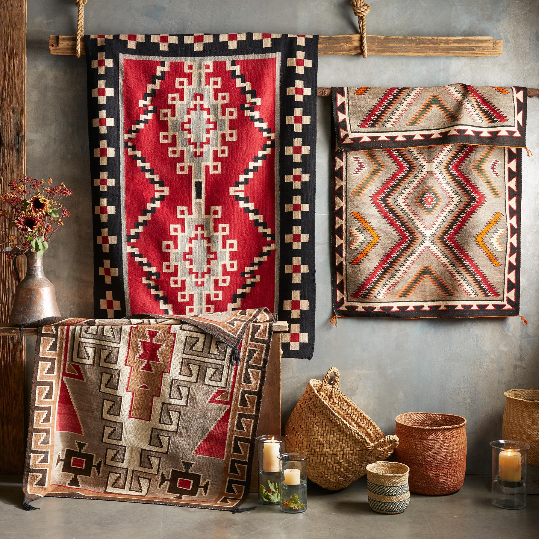 1930s Red Mesa Outline Weaving - Blair Catalog