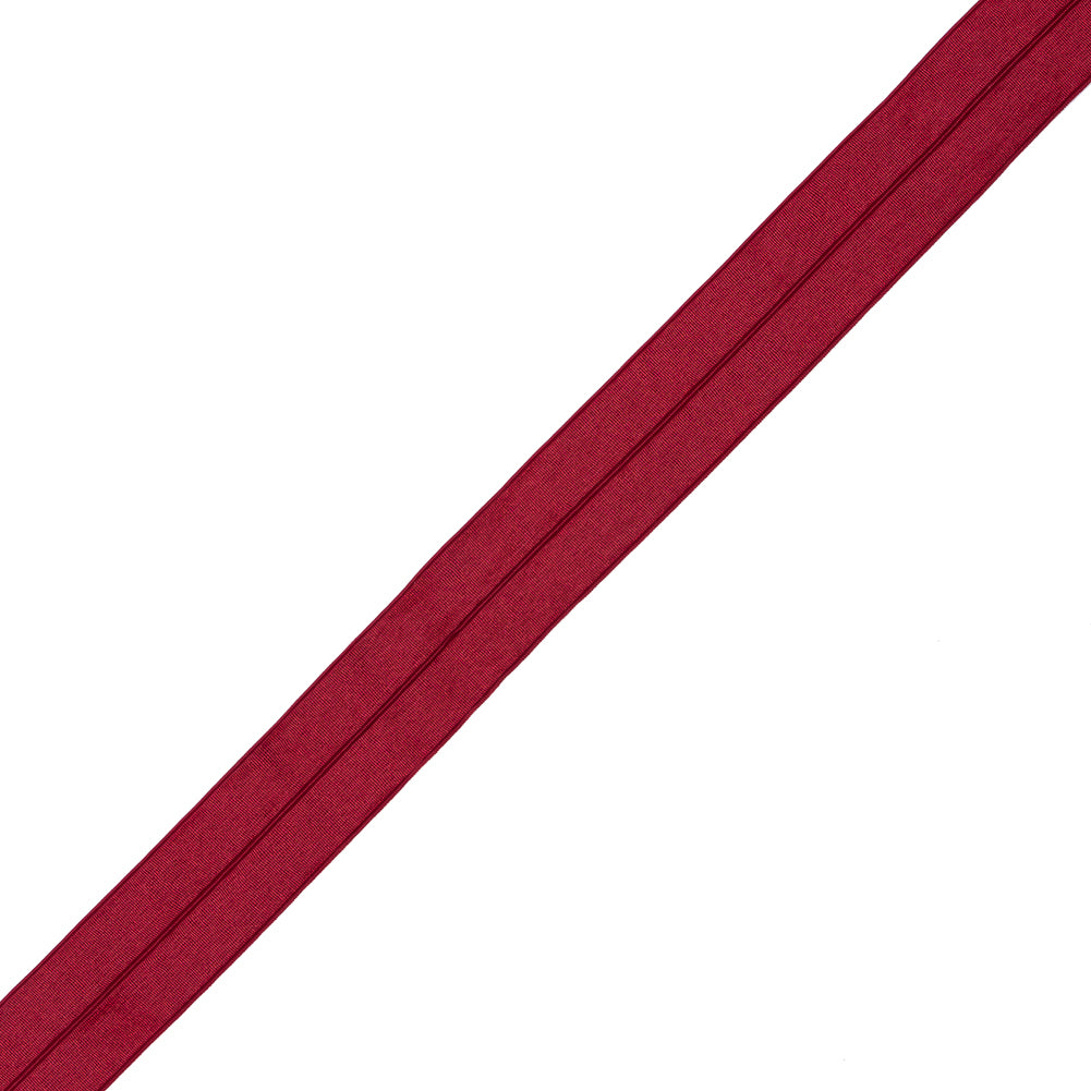 Italian Red Stretch Foldover Elastic - 0.75