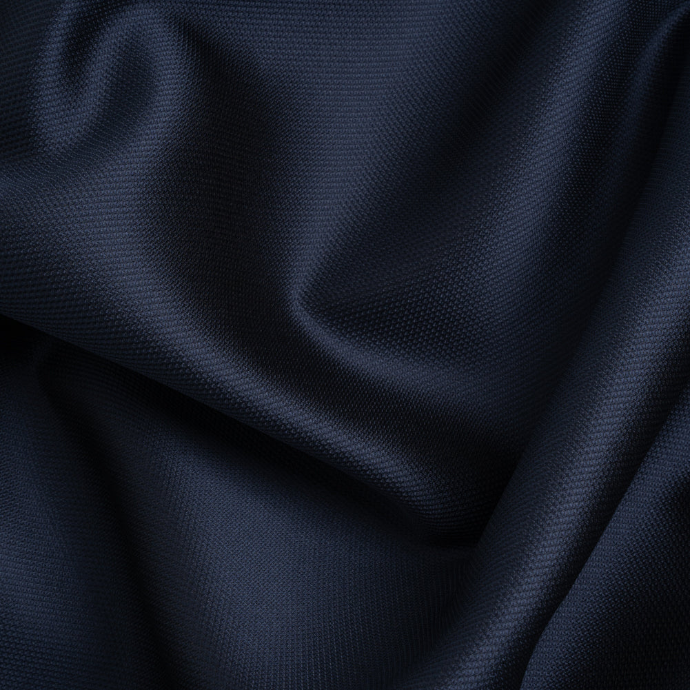 Polyester and Silk Mikado Pique Made in Italy - Navy - Premium Collection - Joann Fabrics