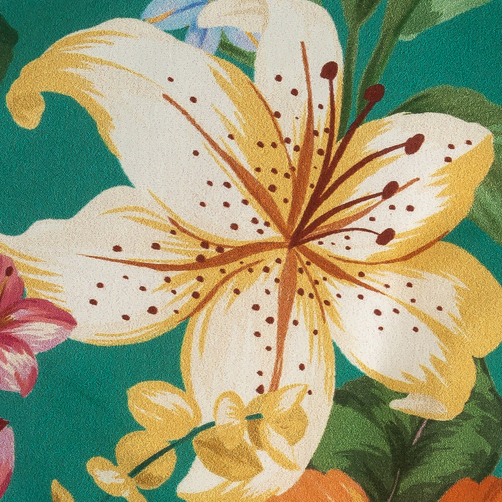 Mood Exclusive Teal Juno's Bounty Cotton Shirting - Joann Fabrics