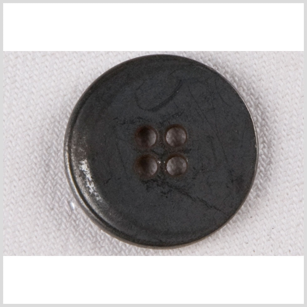 Metal 4-Hole Button - 28L/18mm - Gunmetal Distressed Narrow Rim - Joann Fabrics