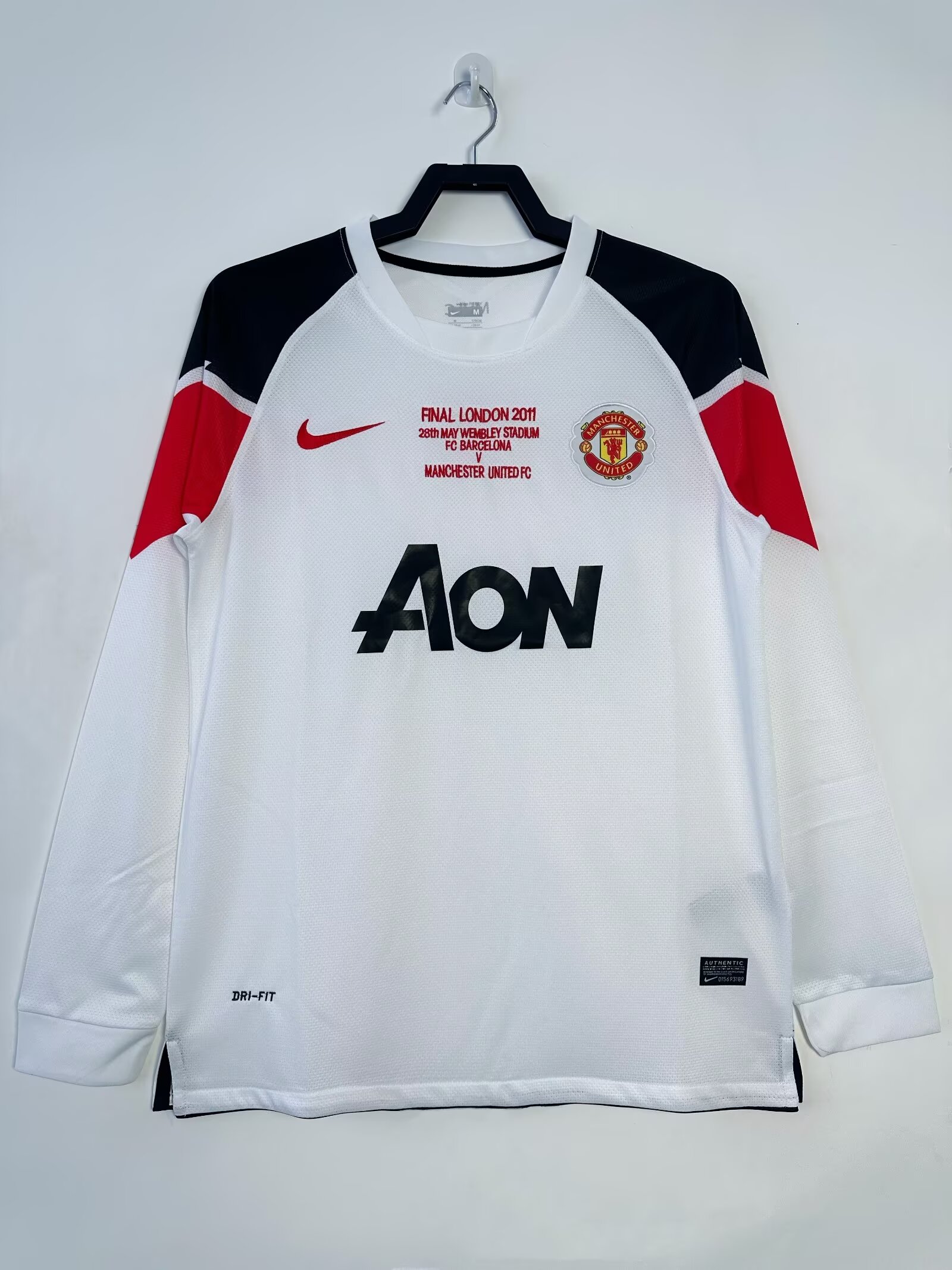 2010/2011 Retro Manchester United Long sleeves Away Football Shirt 1:1 Thai Quality