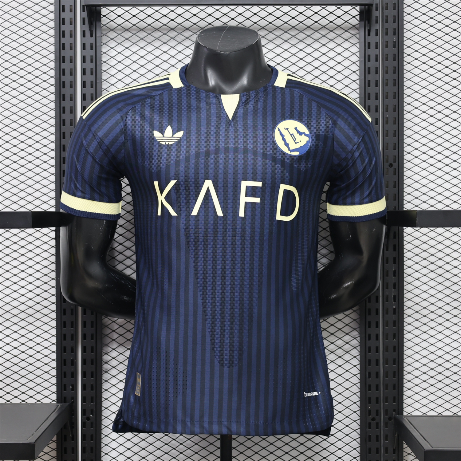 Al Nassr Riyadh Victory 26-27 Away Navy Blue With Sponsors Jersey - Player Version - UnitedFutballJersey