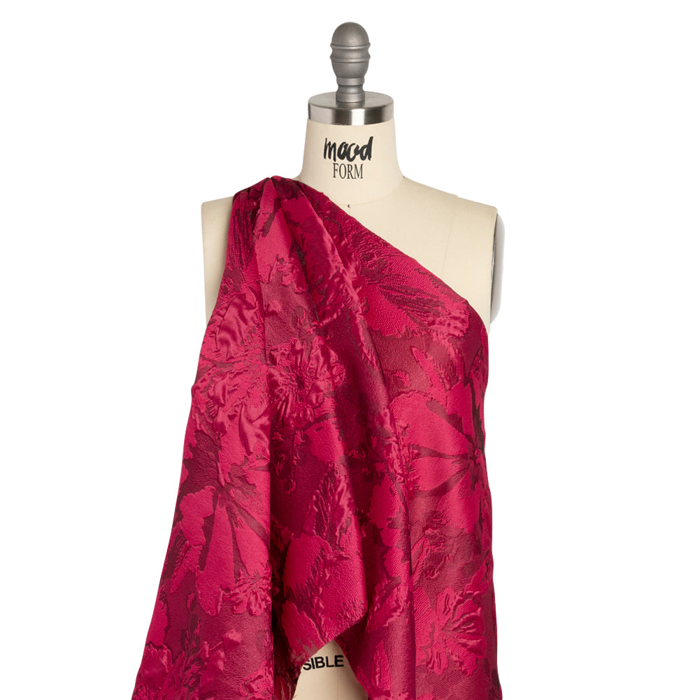 Luminous Fuchsia Floral Lightweight Luxury Brocade - Joann Fabrics