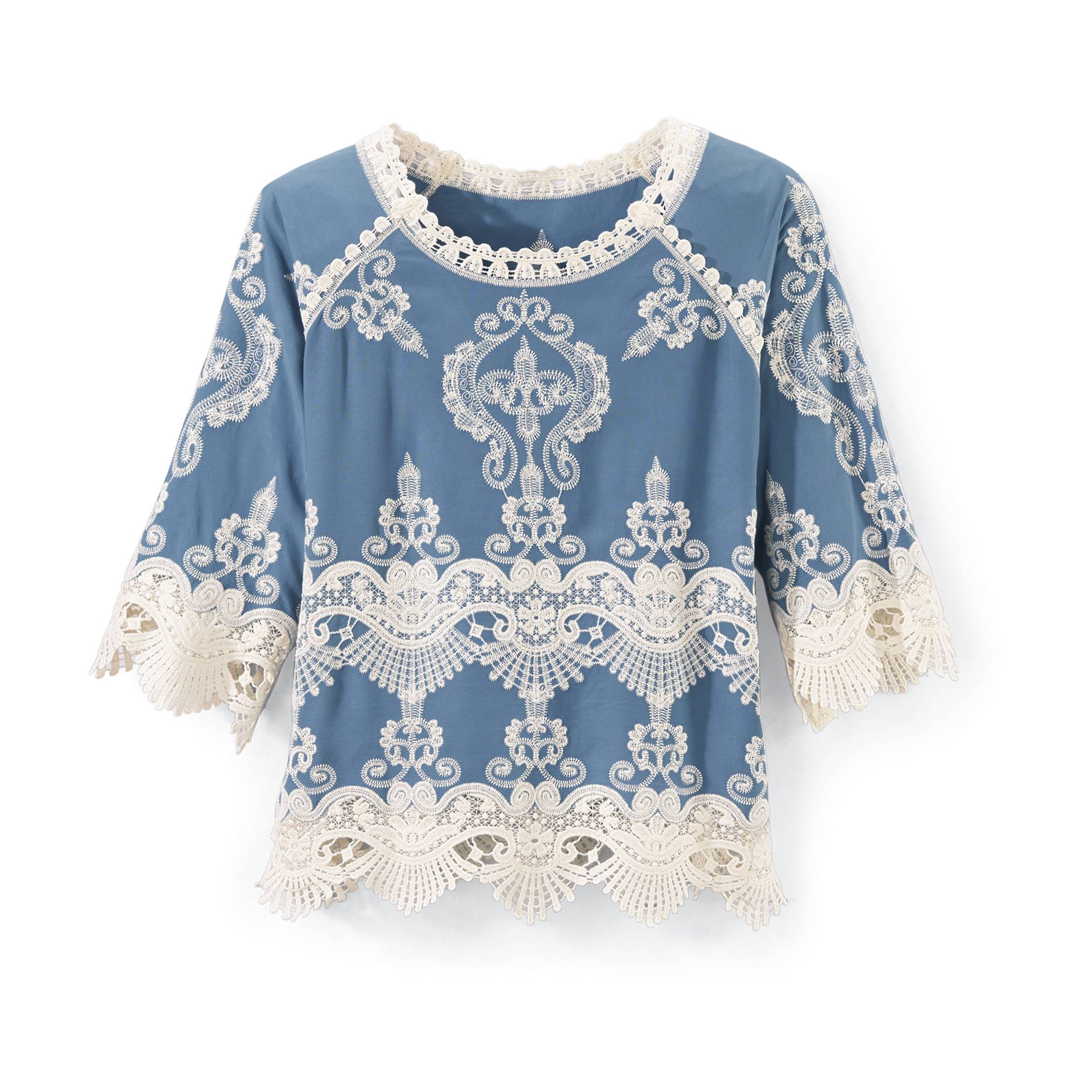 Lace Trimmed Rayon Top - Northstyle Catalog