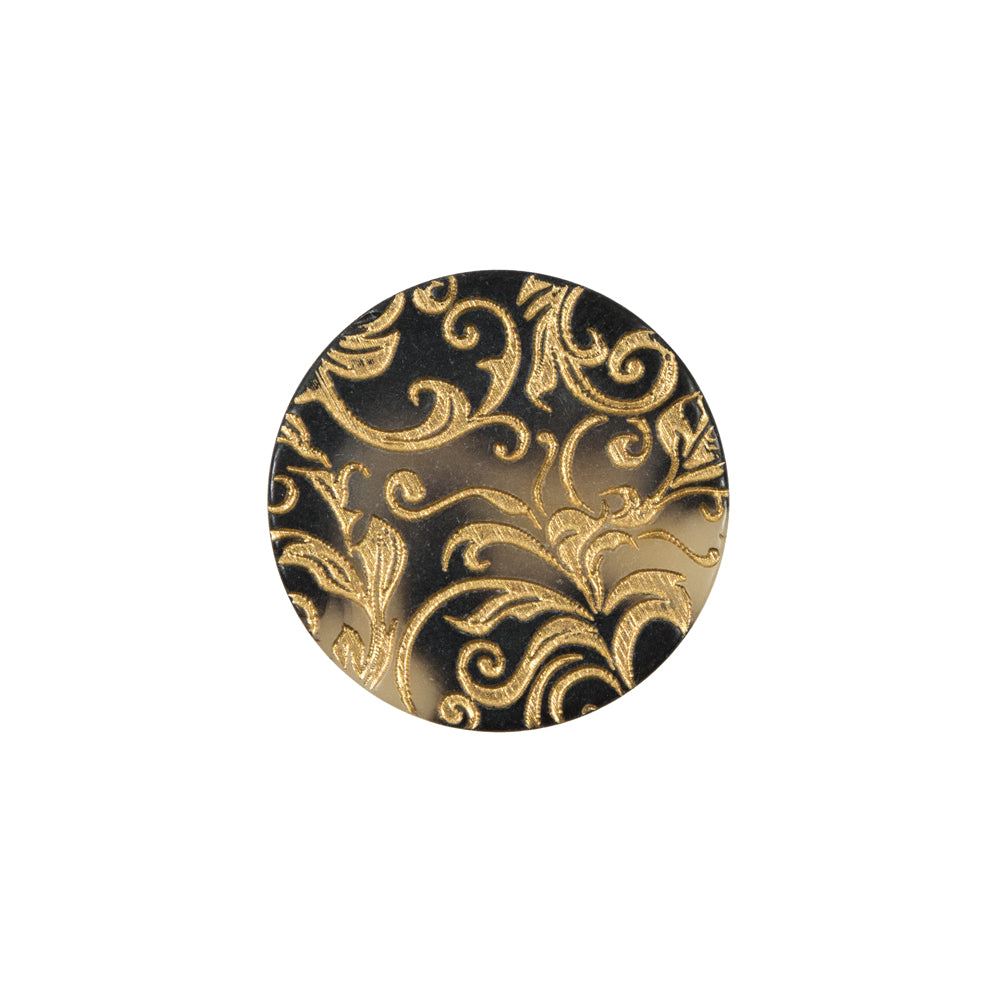 Italian Gold Etched Horn Button - 32L/20mm - Joann Fabrics