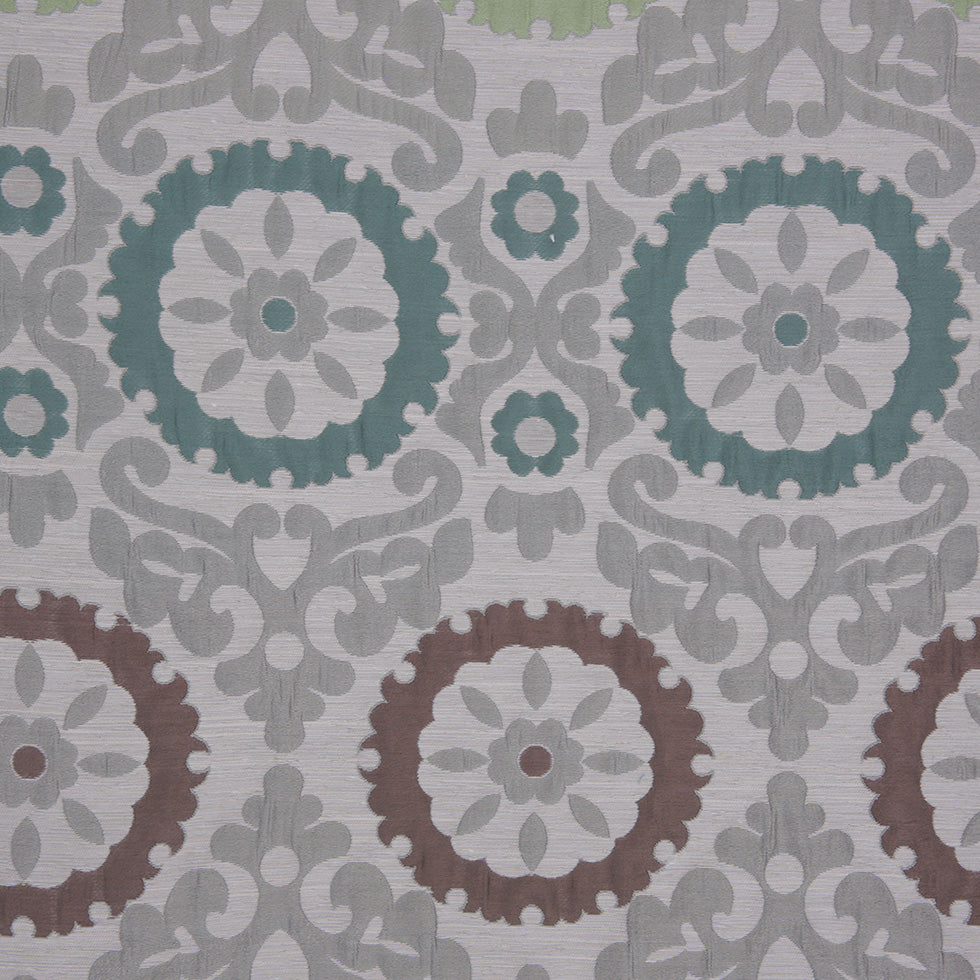 Green/Brown/Blue Floral Brocade - Joann Fabrics