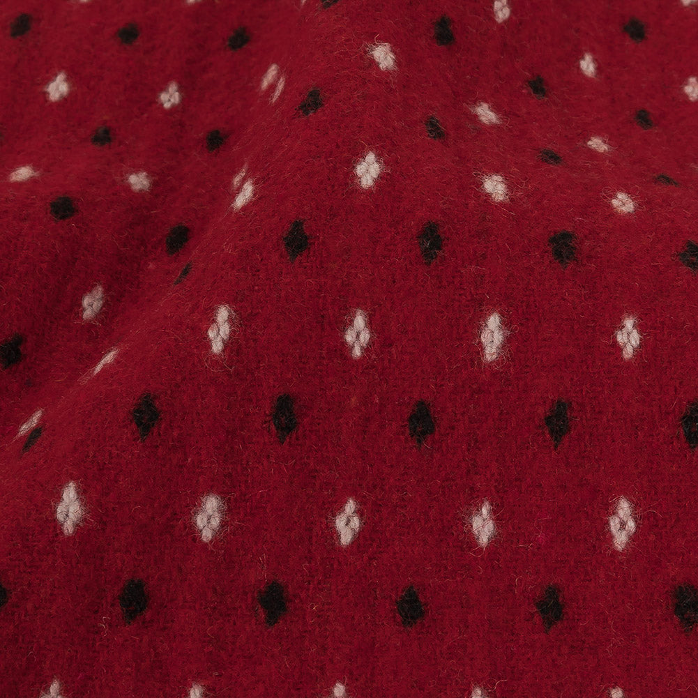 Tomato Puree, Vanilla Ice and Black Diamonds Brushed Blended Cotton Jacquard - Joann Fabrics