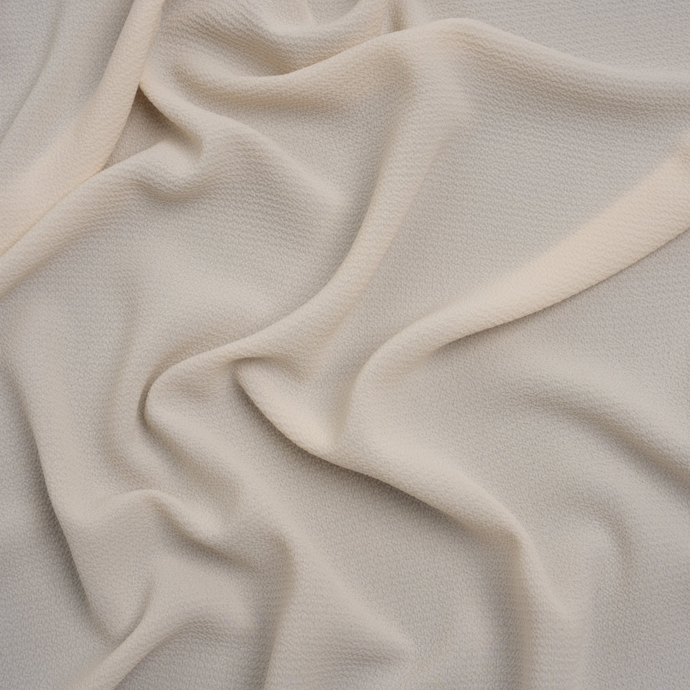 Puckered Lightweight Polyester Crepe - Light Beige - Designer Deadstock - Joann Fabrics
