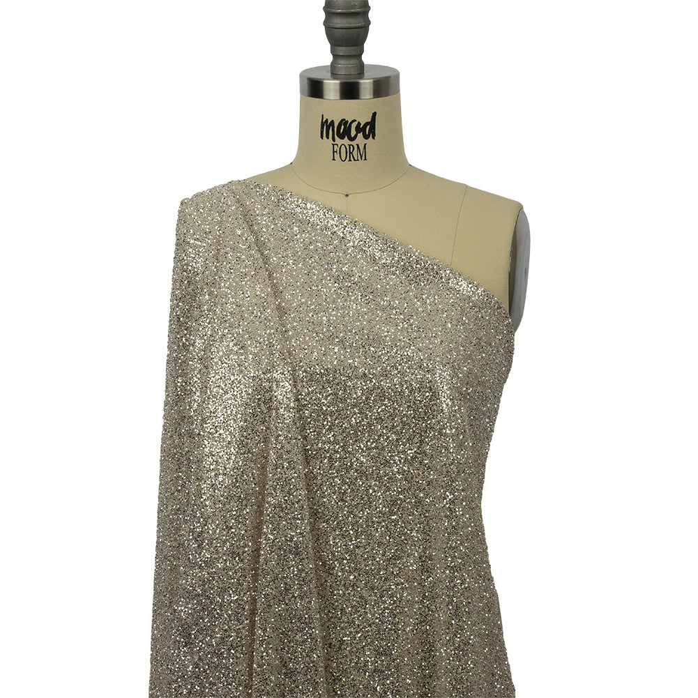 Double Faced Glitter Tulle - Nude and Platinum - Gala Collection - Joann Fabrics