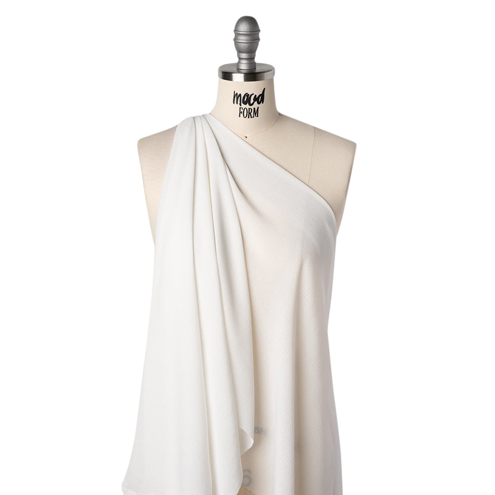 Crinkled Gauzy Rayon and Polyester Crepe - Off White - Designer Deadstock - Joann Fabrics