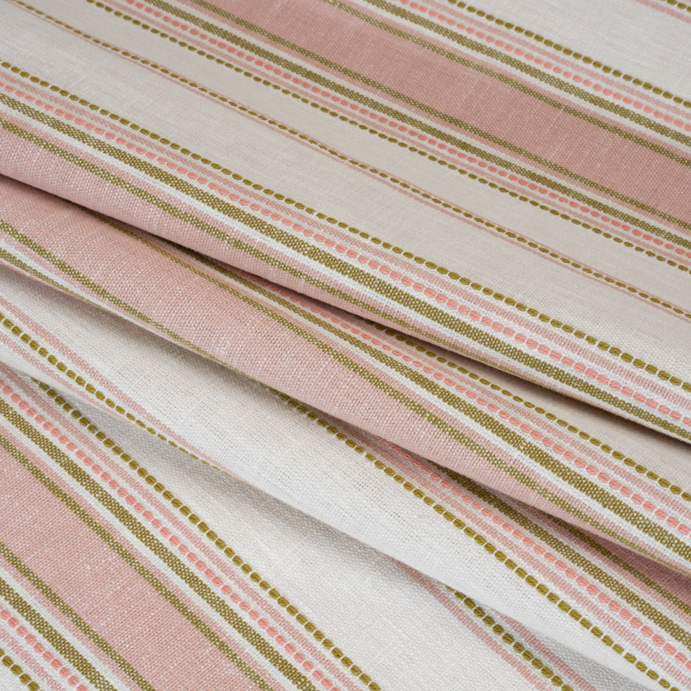 Cotton and Recycled Polyester Woven - Blush Tactile Stripes - British Imported - Joann Fabrics