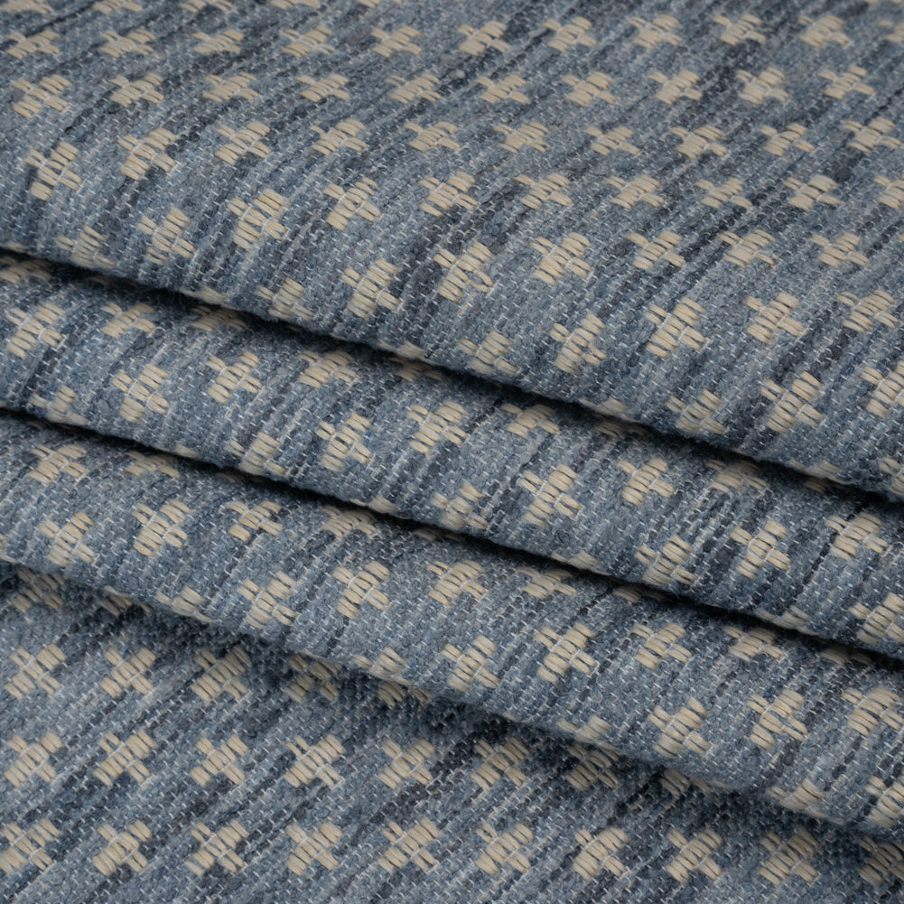 Polyester Boucle Home Decor Jacquard - Ocean Plus Signs - British Imported - Joann Fabrics