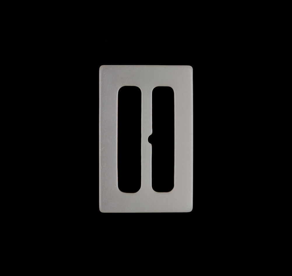 Ivory Rectangular Plastic Buckle - 2