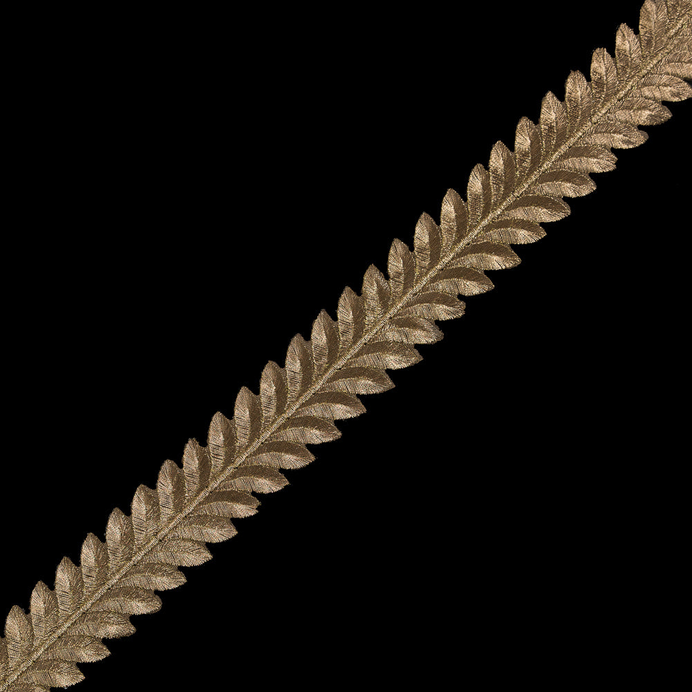 Metallic Copper Iron-on Leaf Trim - 1.25