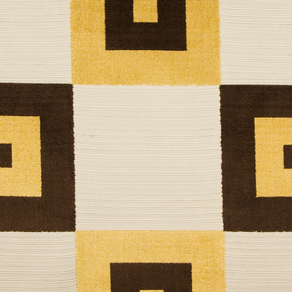Gold/Chocolate/Natural Geometric Chenille - Joann Fabrics