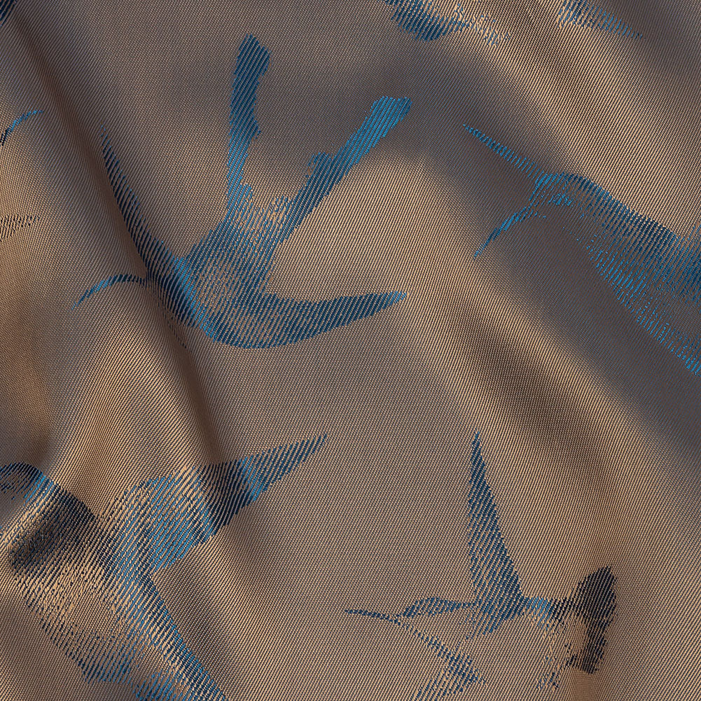 Hummingbirds Jacquard Lining - Blue and Beige Bi-Color - Joann Fabrics