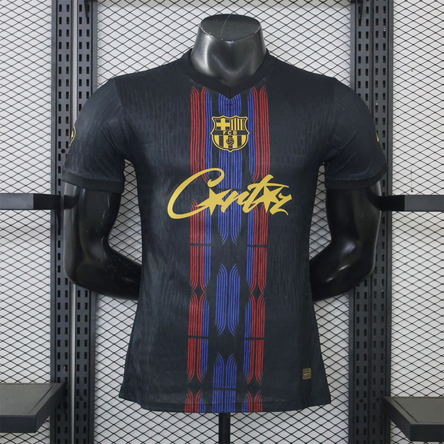 Barcelona 26-27 x Corteiz Black Special Jersey - Player Version - UnitedFutballJersey