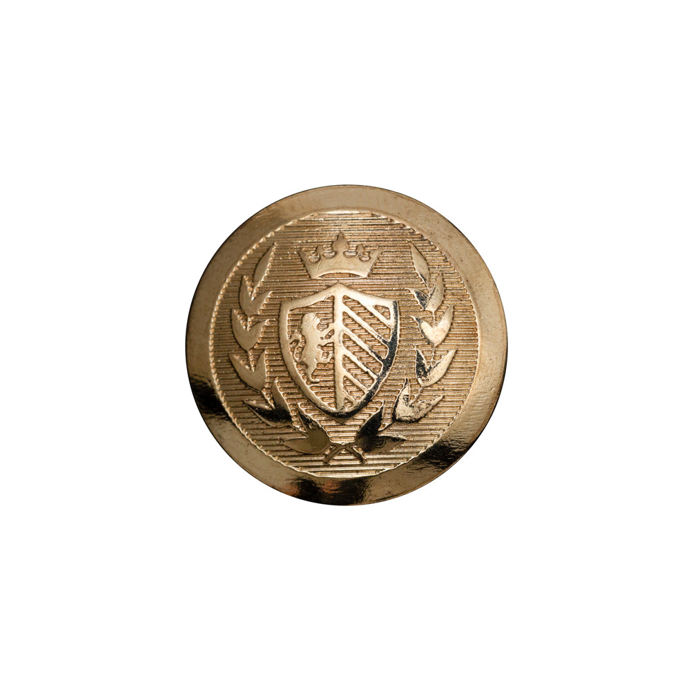 Italian Gold Crest Metal Shank Button - 32L/20mm - Joann Fabrics