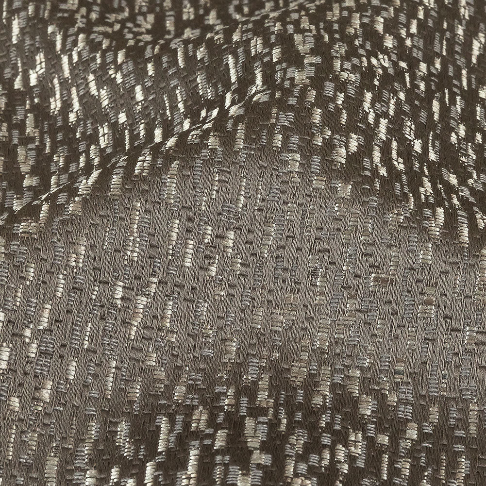 Metallic Drapery Jacquard - Putty Digital Spots - British Imported - Joann Fabrics