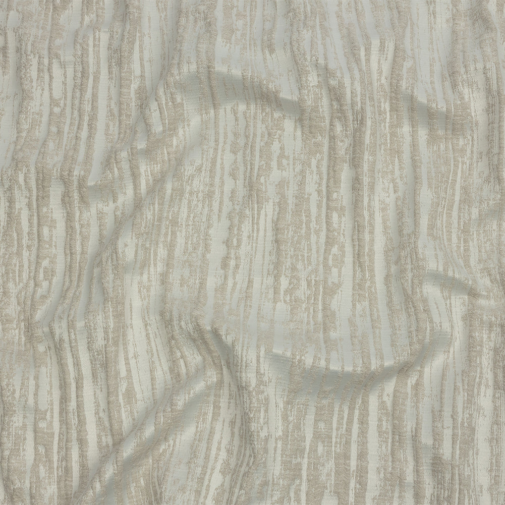 Recycled Polyester Drapery Jacquard - Ivory Striated - British Imported - Joann Fabrics