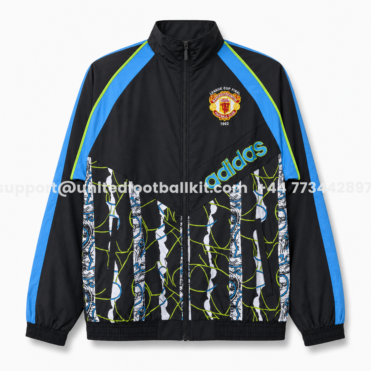Manchester United 26-27 90s Woven Vintage Windbreaker Jacket - Red And White - UnitedFutballJersey