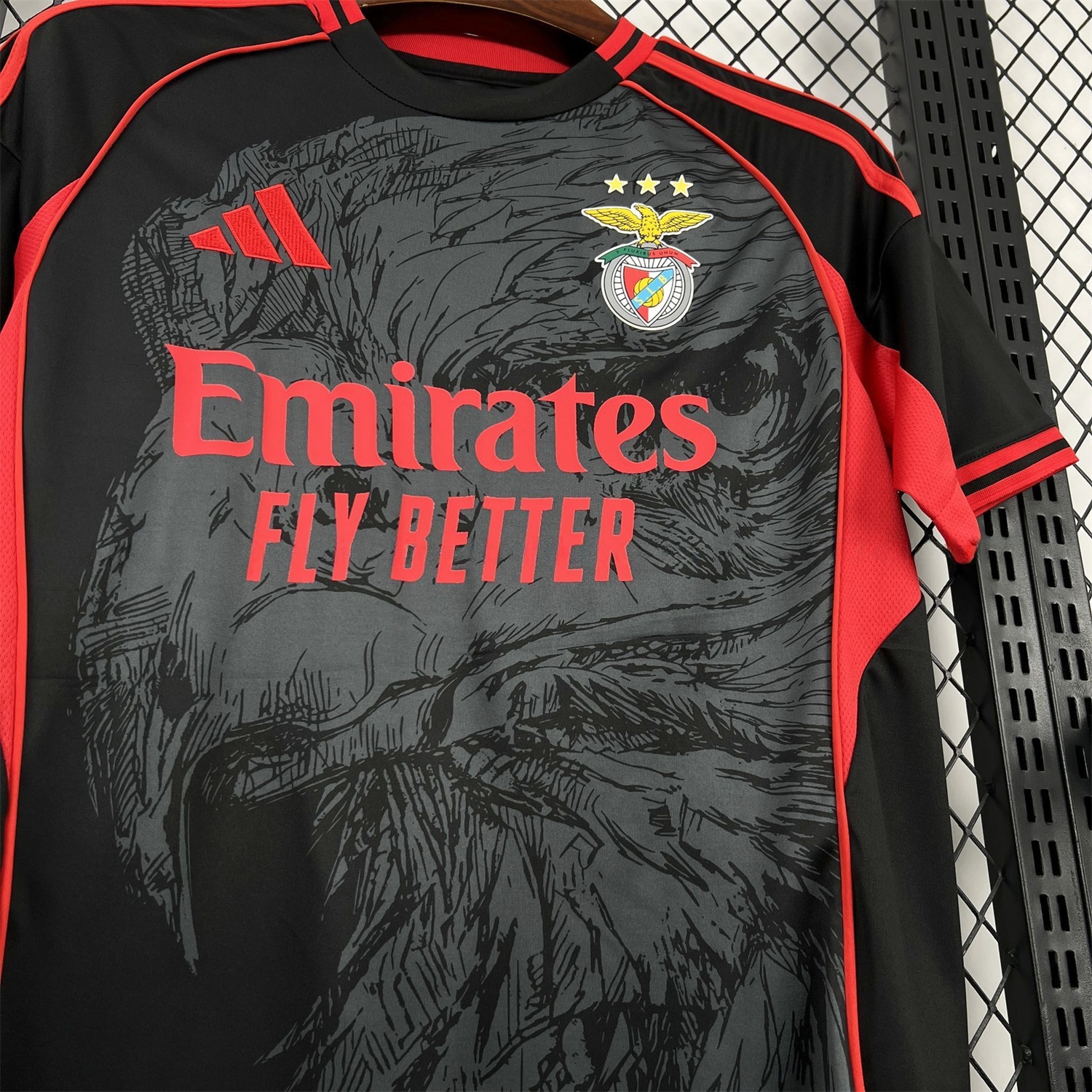 Benfica 25-26 Grey Eagle Black Special Jersey - Fans Version - UnitedFutballJersey