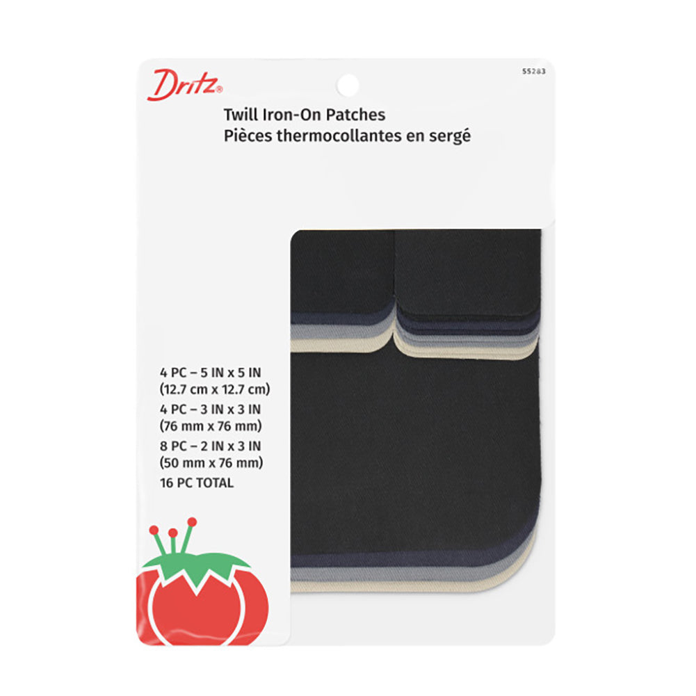 Dritz Assorted Size Twill Iron-On Patches - Assorted Colors - 16 PC - Joann Fabrics