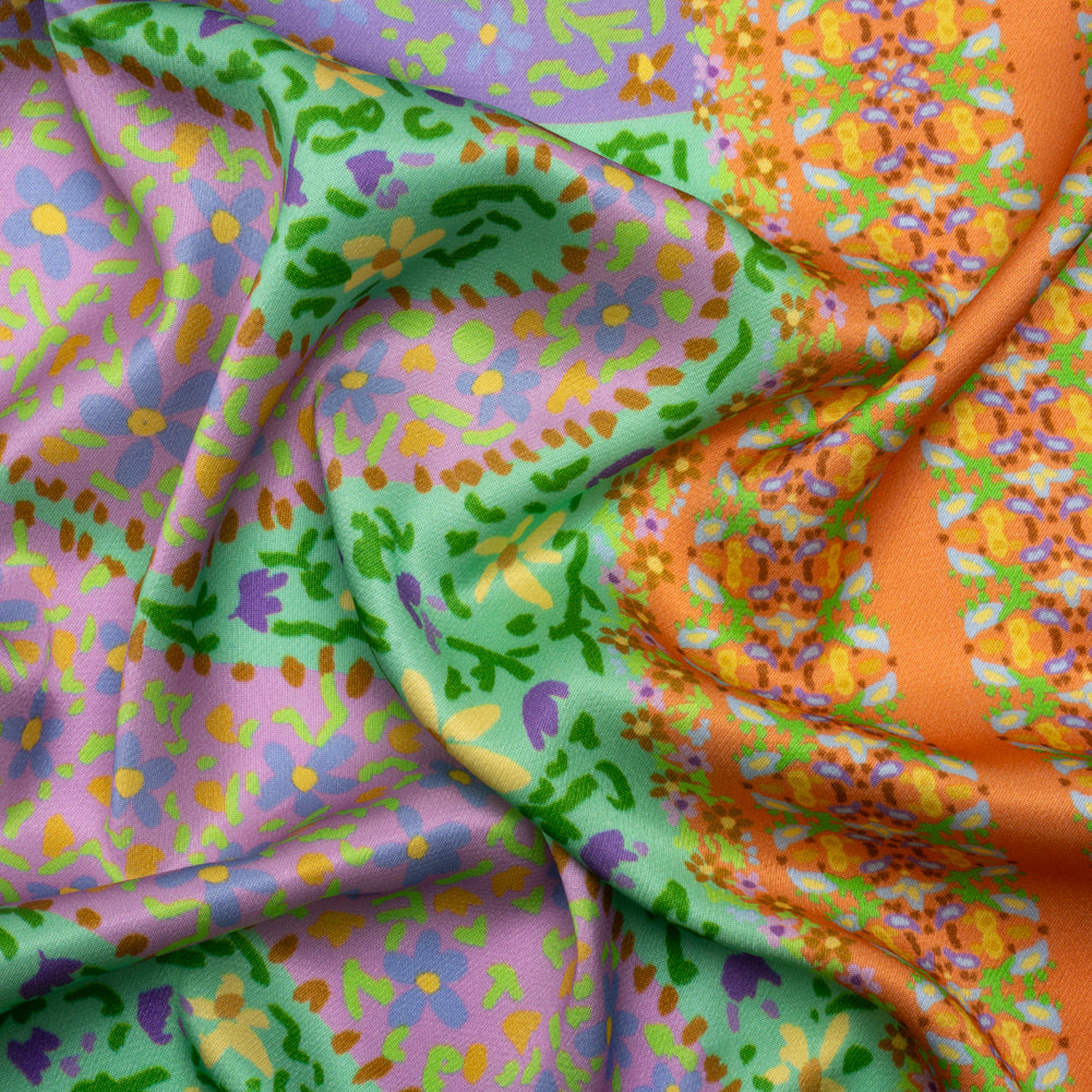Mood Exclusive Orange Parasol Park Sustainable Viscose Fluid Satin - Joann Fabrics