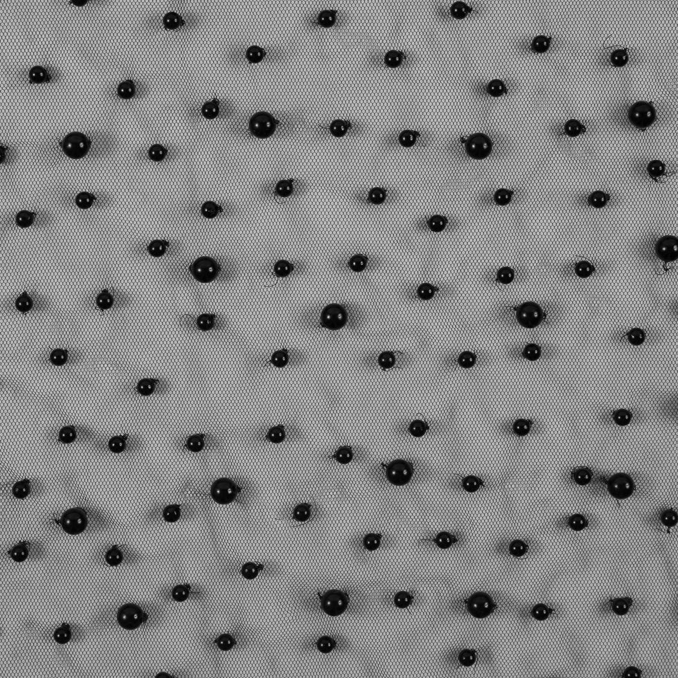Mesh Lace with Pearl Beads - Black - Joann Fabrics
