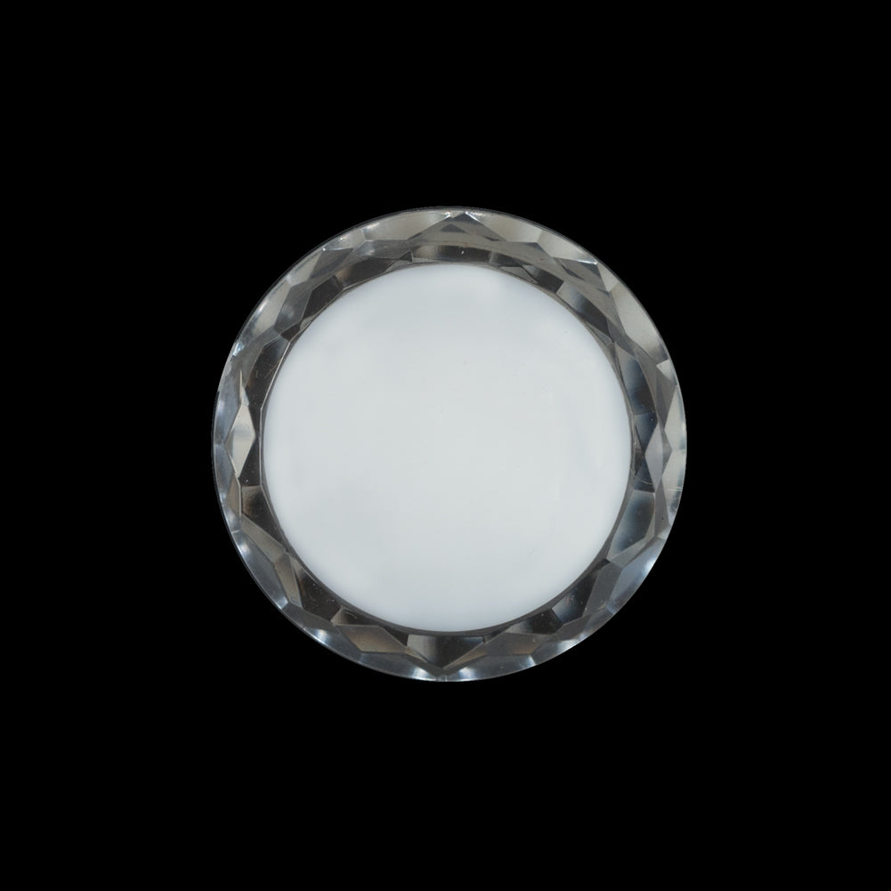 White and Clear Plastic Shank-Back Button - 36L/23mm - Joann Fabrics