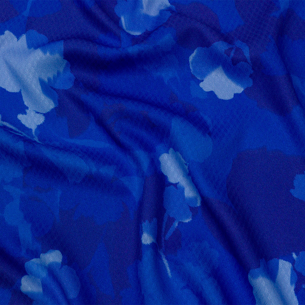Sustainable Viscose Floral Jacquard Print - Blue Soft Florals - Mood Exclusive Gogh Far - Joann Fabrics