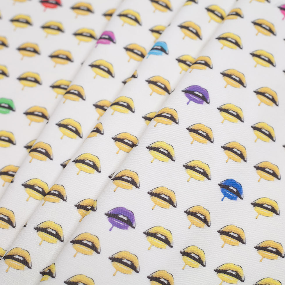 Pop Art Lips Digitally Printed Stretch Neoprene/Scuba Knit - Joann Fabrics