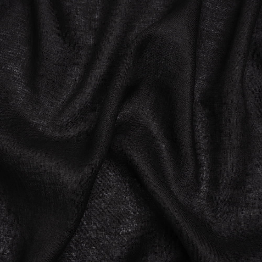 Plain Dyed Lightweight Linen Woven - Black - Famous Australian Designer Deadstock - Joann Fabrics