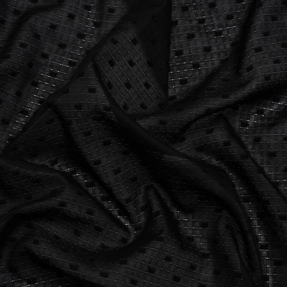 Famous Australian Designer Black Swiss Dot Gridded Cotton Woven - Joann Fabrics
