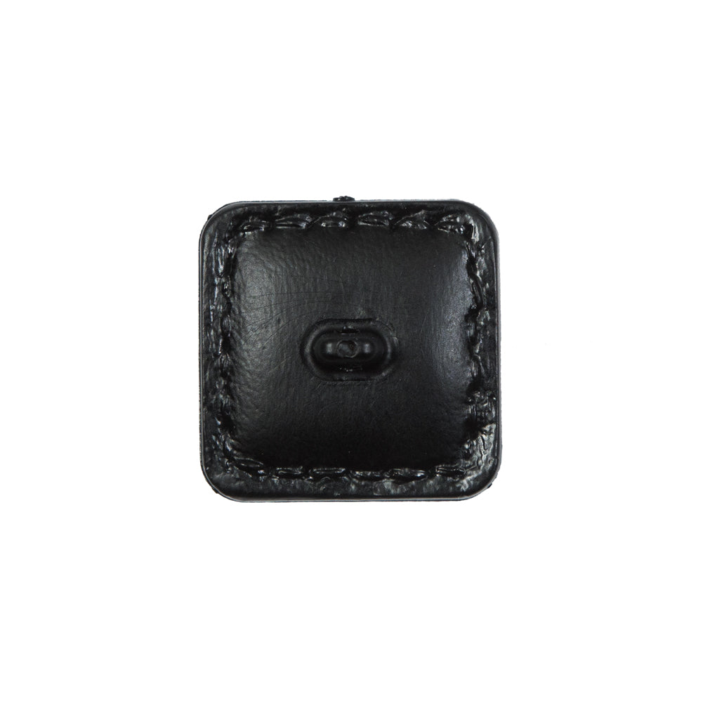 Black Square Topstitched Shank Back Button - 33L/21mm - Joann Fabrics