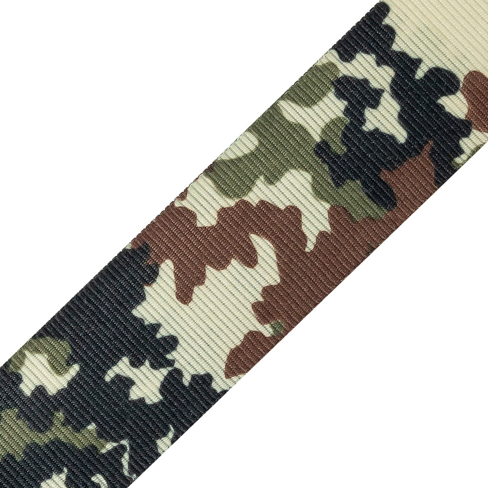 Italian Camouflage Grosgrain Ribbon - 1