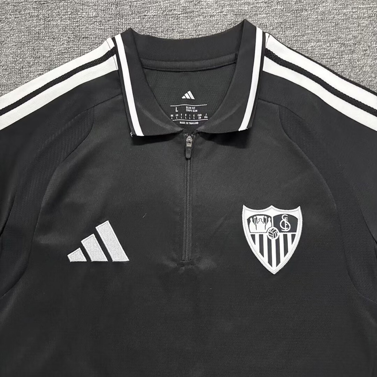 Sevilla 26-27 Black Polo Jersey - Fans Version - UnitedFutballJersey