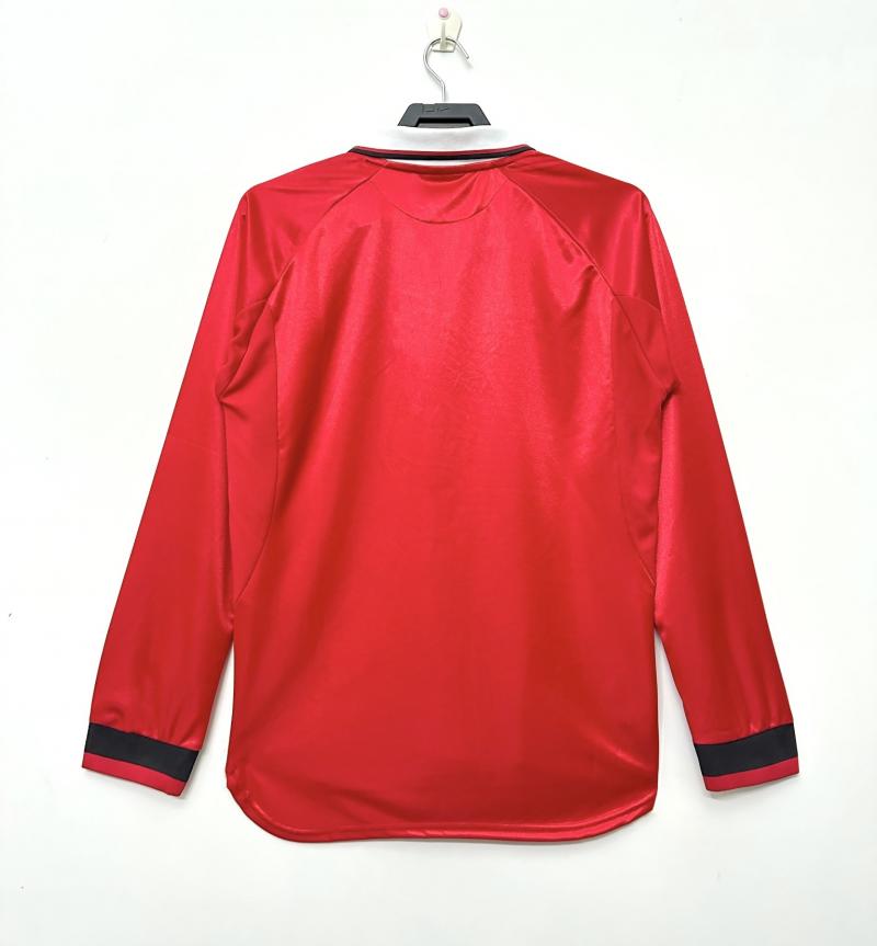 1999/2000 Retro Long Sleeve Manchester United Home Football Shirt 1:1 Thai Quality