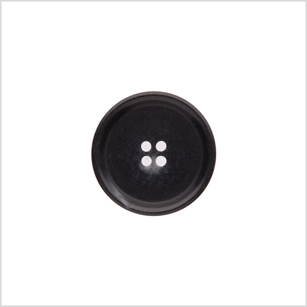 Italian Matte Black Rimmed 4-Hole Button - 36L/23mm - Joann Fabrics