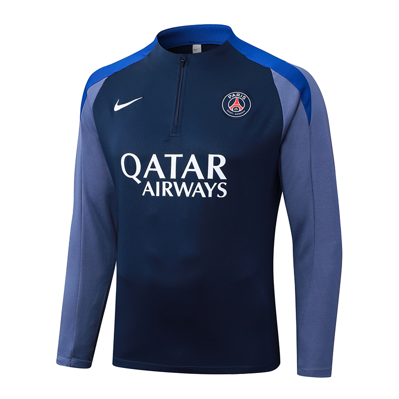 2025/2026 Psg Paris Saint-Germain Half-Pull Training Suit Royal Blue Set 01