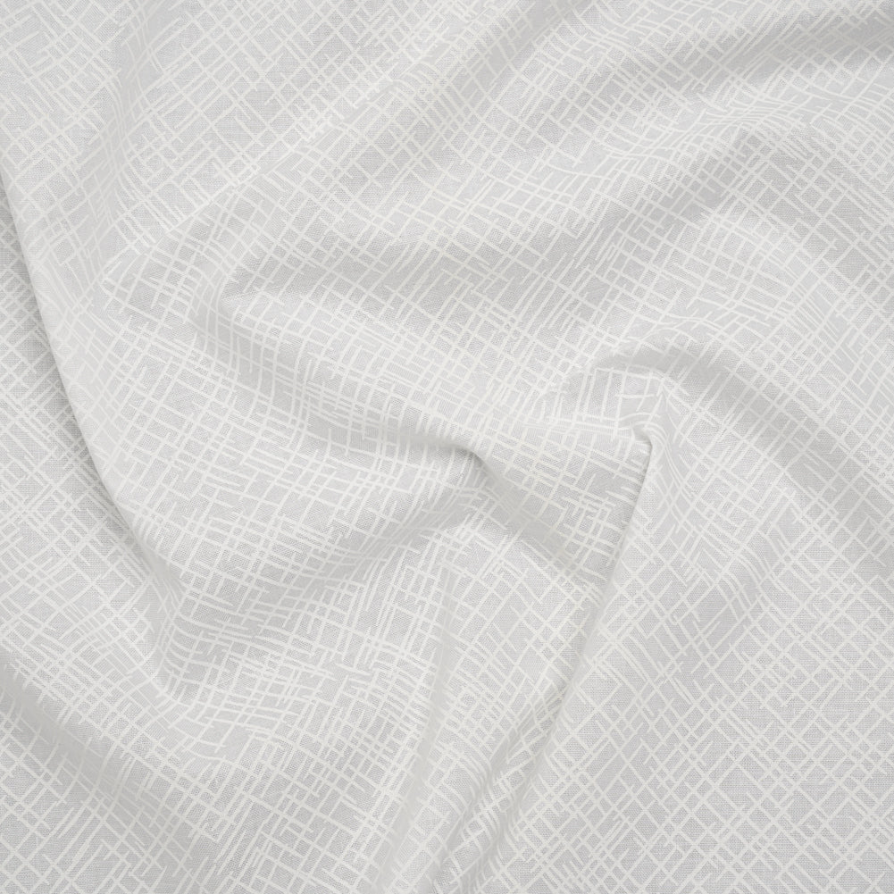 Printed Quilting Cotton by Patrick Lose for Northcott - White on White Open Weave - Basically Black & White Collection - Joann Fabrics