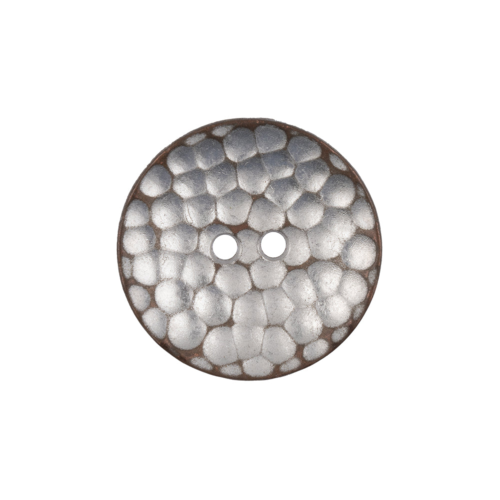 Italian Silver Iron Geometric 2-Hole Metal Saucer Button - 36L/23mm - Joann Fabrics