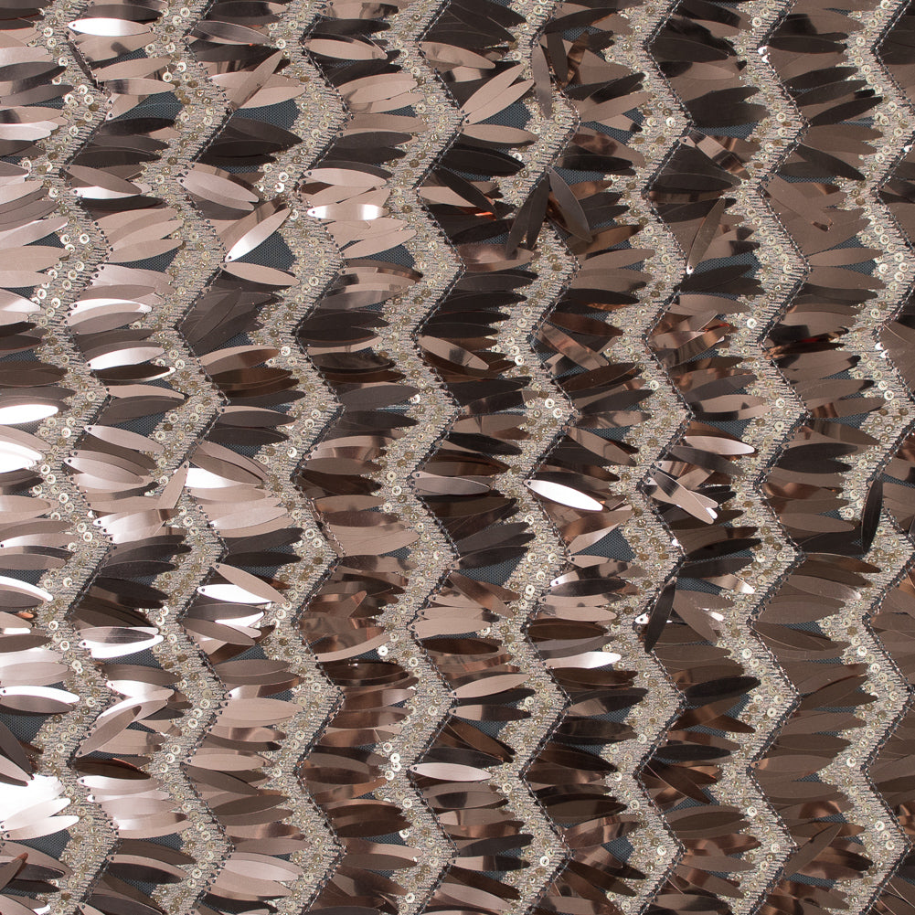 Fringe Sequin Fabric - Rose Gold Chevrons - Joann Fabrics