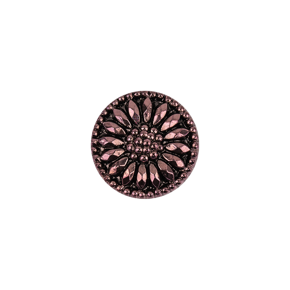 Vintage Amethyst Floral Shank Back Glass Button - 22L/14mm - Joann Fabrics